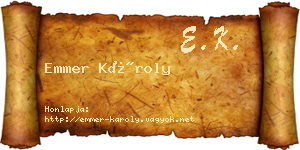 Emmer Károly névjegykártya